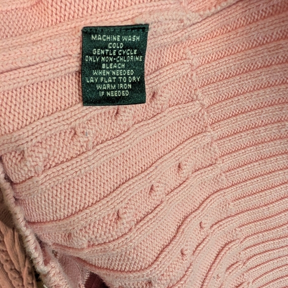 Ralph Lauren Pink Cable Knit Sweater - Picture 5 of 5